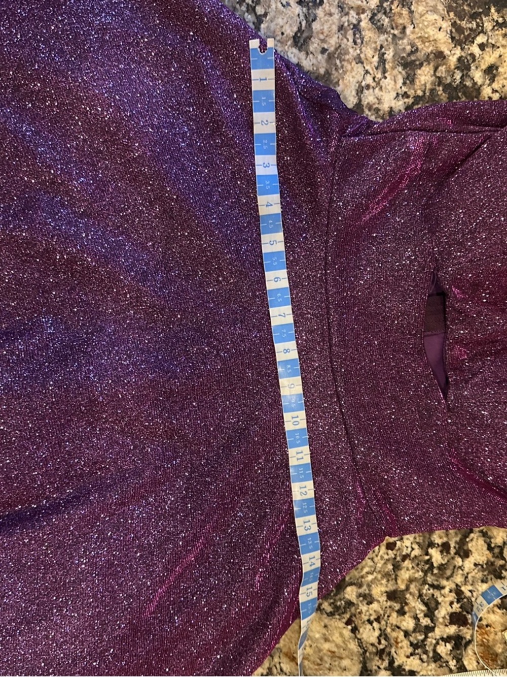 City Studio Purple Glitter Mini Dress - Picture 6 of 7